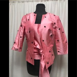 Marissa Baratelli jacket and tank with tie Size 10